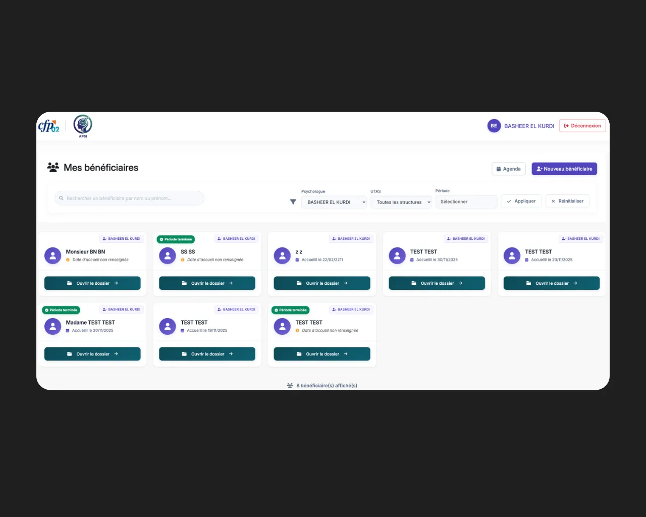 APSI - Gestion des suivis psychologiques 2